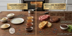 Image of Caramelization vs Maillard