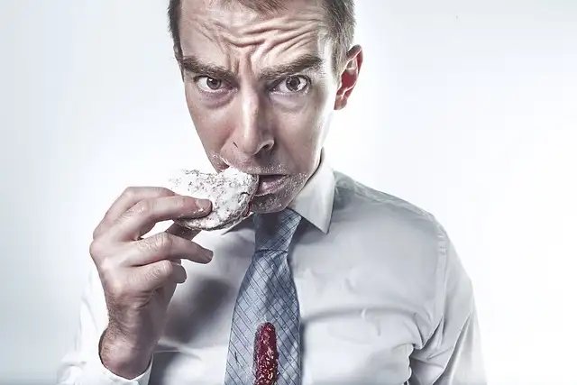 Image of a person eating cookie